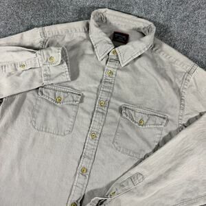 UNTUCKit Nero Grigio Shirt Mens L Slim Fit Gray Cotton Button Up Dual Pocket
